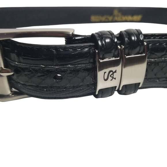 Stacy Adams Men's Genuine Leather Snake Print Belt Sz 42 - Picture 2 of 12